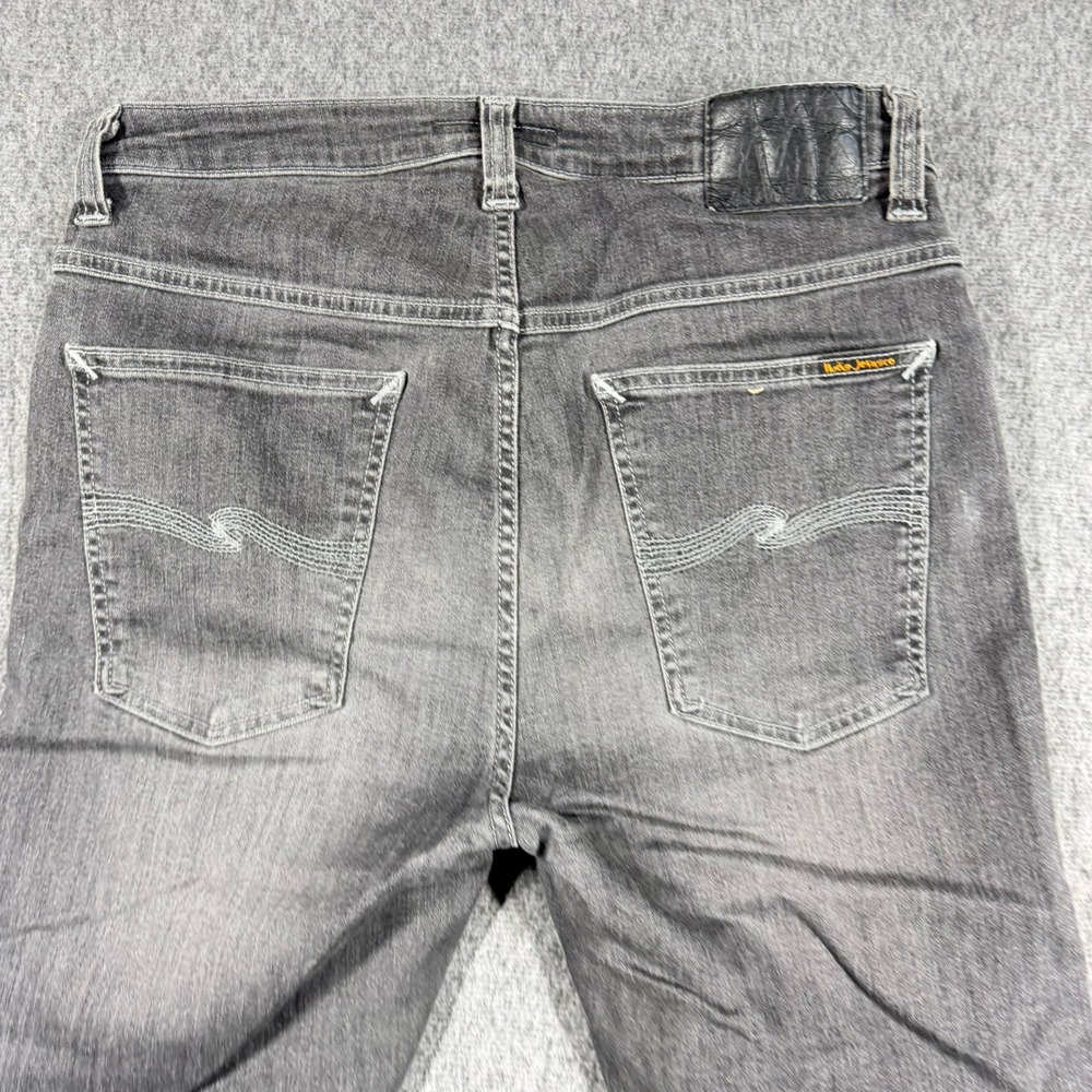 Nudie Jeans Co Womens Hightop Tilde Gray Slim Fit Denim Jeans Faded Wash 32x30 - Picture 13 of 16